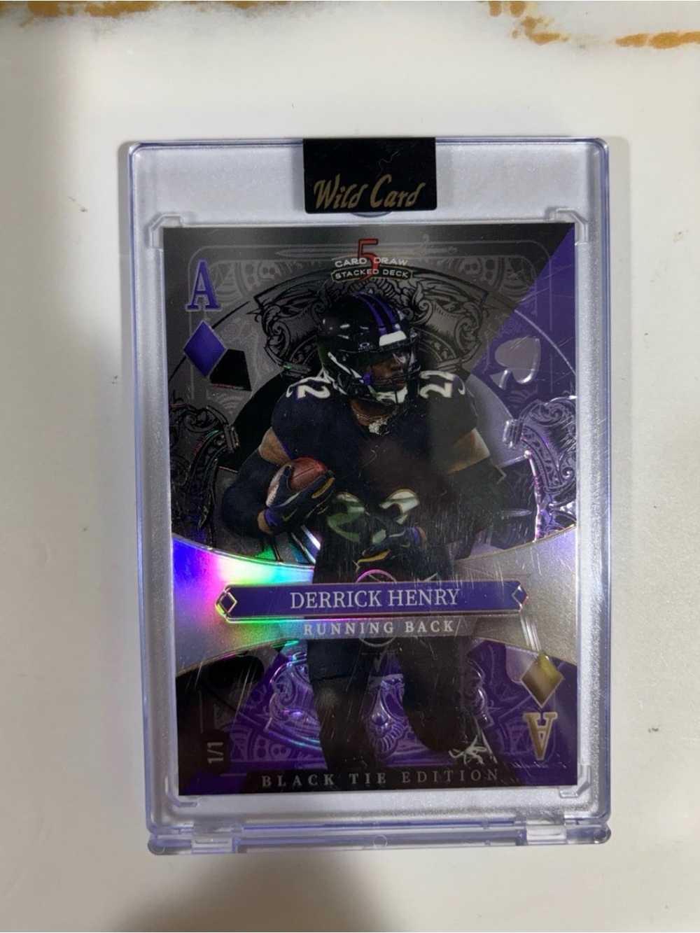 Derrick Henry Wildcard 1/1 Black Tie Edition Football Card